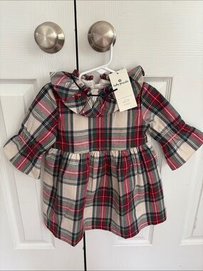 Tutto Piccolo Plaid Dress with Headband